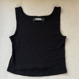 Reformation Black Crop Tank